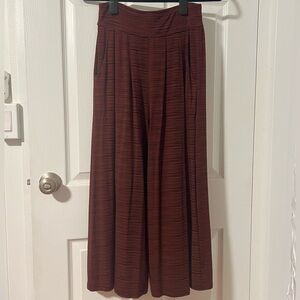 Fighting Eel Red and Black Striped Wide Leg Pallazo Pants